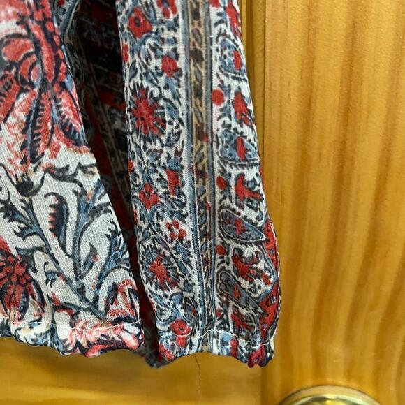 Lucky Brand printed sheer blouse size M - Picture 2 of 7